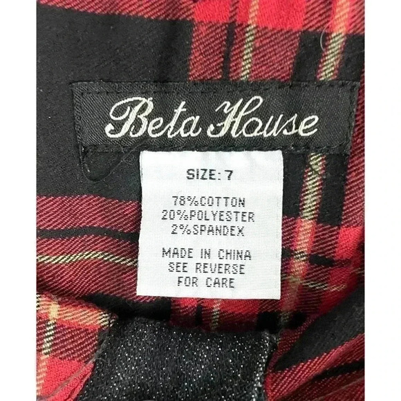 Black Denim Shorts Sz 7 Stretchy Women's Beta House - Picture 8 of 9